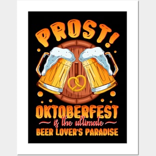 Prost Oktoberfest Beer Lovers Paradise German Party Posters and Art